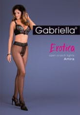 Gabriella Punčochové kalhoty Gabriella Erotica Amira 666 nero 1/2-XS/S