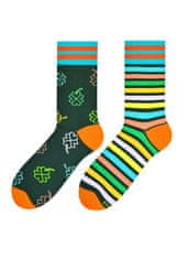 More Pánské vzorované nepárové ponožky More 079 tmavě zelená 39-42