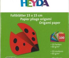 HEYDA Papíry na origami 10x10cm barevné, heyda, technika
