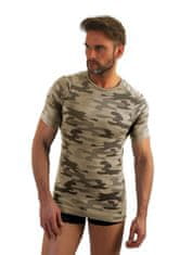 Sesto Senso Pánský nátělník Sesto Senso P1035 Military Style kr/r M-XL popelavě šedá S