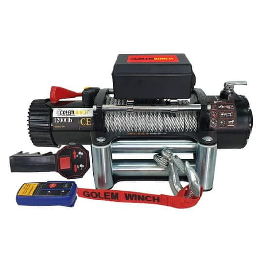 Golemtech Elektrický naviják Golemwinch 12000 12V, 5,4 t, pro větší offroad, odtah - Golemtech