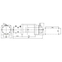 Golemtech Elektrický naviják Golemwinch 17000 24V, 7,7 t, pro těžké nasazení - Golemtech