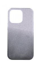 TopQ Kryt iPhone 13 Pro glitter stříbrno-černý 64846