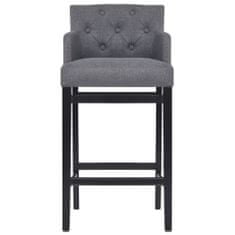 Vidaxl Barové stoličky 2 ks tmavě šedé textil