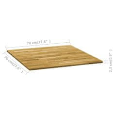 Greatstore Stolní deska z dubového masivu čtvercová 23 mm 70 x 70 cm