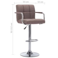 Greatstore 283418 Bar Stool Taupe Fabric