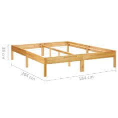 Greatstore Rám postele masivní dubové dřevo 180 x 200 cm