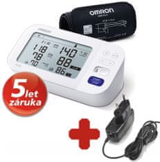 Omron tonometr M6 Comfort s AFib na paži, digitální + síťový zdroj