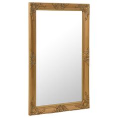 Greatstore Nástěnné zrcadlo barokní styl 60 x 100 cm zlaté