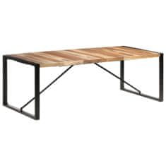 Vidaxl Jídelní stůl 220 x 100 x 75 cm masivní dřevo sheeshamový vzhled