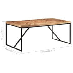 Greatstore Jídelní stůl 180 x 90 x 76 cm masivní akácie a mangovník