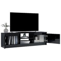 Greatstore TV stolek černý s vysokým leskem 120 x 30 x 35,5 cm dřevotříska