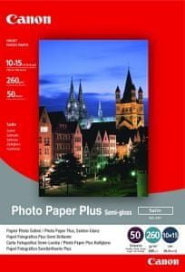 Canon Foto papír SG-201, 10x15 cm, 50 ks, 260g/m2, pololesklý (1686B015)