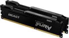 Kingston Fury Beast Black 16GB (2x8GB) DDR3 1600 CL10