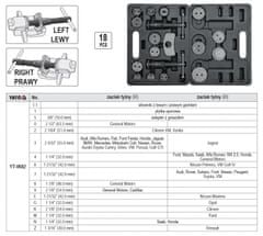YATO Sada na montáž kotoučových brzd, 18 ks