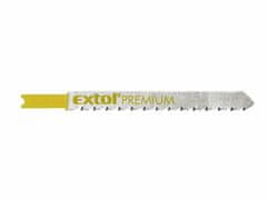 Extol Premium Plátky do přímočaré pily 5ks, 75x2,5mm, úchyt UNIVERSAL, HCS