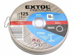 Extol Premium Kotouč řezný na ocel/nerez, 10ks, 125x1,0x22,2mm