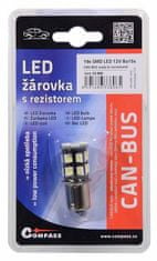 Compass Žárovka 19 SMD LED 12V Ba15S s rezistorem CAN-BUS ready bílá