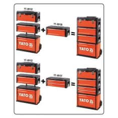 YATO Vozík na nářadí, 3 sekce, 1 zásuvka