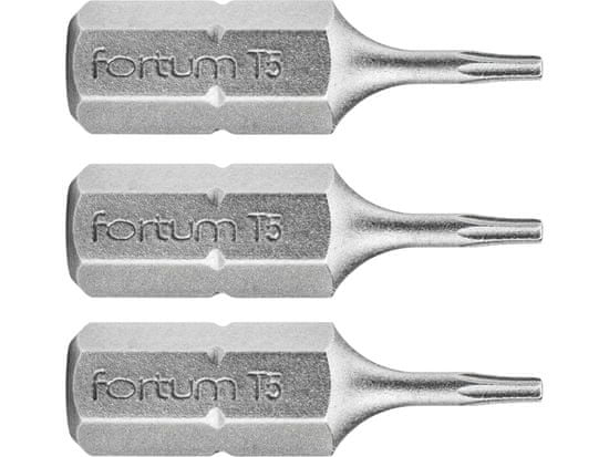 Fortum Hrot TORX, sada 3ks, T 7x25mm, S2