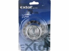 Extol Craft Kartáč hrnkový copánkový, O 75mm, vlnitý drát S 0,5mm, stopka 6mm