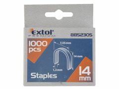 Extol Premium Spony oblé, balení 1000ks, 14mm, 7,55x0,52x1,2mm