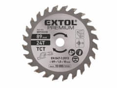 Extol Premium Kotouč pilový s SK plátky, Ř89 x 1,0 x 10 mm, 24T