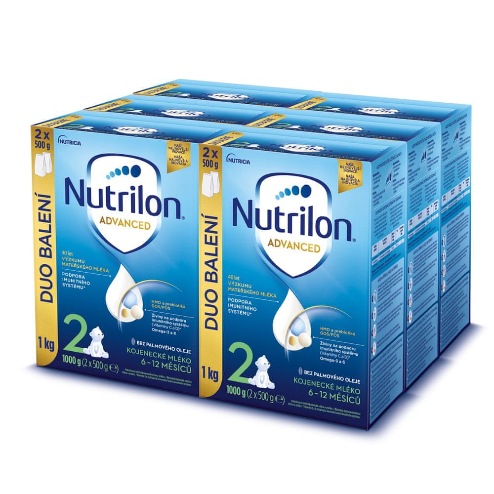 Nutrilon 2 Advanced pokračovací kojenecké mléko 6x 1 kg, 6+