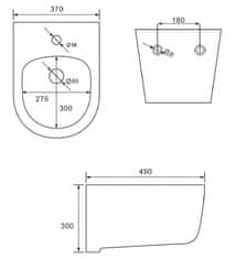 Mexen CARMEN závěsný bidet 49 cm 35884900 - MEXEN