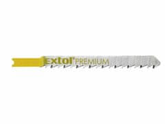 Extol Premium Plátky do přímočaré pily 5ks, 75x4,0mm, úchyt UNIVERSAL, HCS