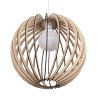 MAJA DESIGN Dřevěný závěsný lustr - svítidlo - GLOBE - 40 cm - 24 lamel ŠIKMĚ