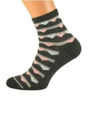 Gemini Dámské zimní ponožky Bratex Women Vzory, polofroté 051 Růžová 39-41