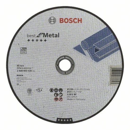 Bosch Dělicí kotouč rovný Best for Metal - A 30 V BF, 230 mm, 2,5 mm