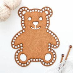 Kraftika Blank na pletení "bear" 24x30 cm, plywood blank crochet