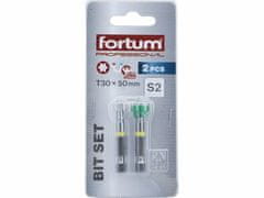 Fortum Hroty sada 2ks TORX s magnetickým kloboučkem, T 30x50mm, S2