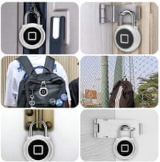 E Link SMART PADLOCK chytrý visací zámek P5B stříbrný