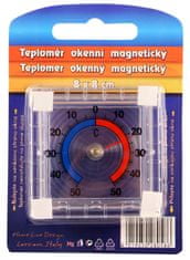 Zaparkorun.cz Okenní magnetický teploměr, čtvercový, 8 x 8 cm