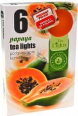 Čajové svíčky, Papaya, 6 ks