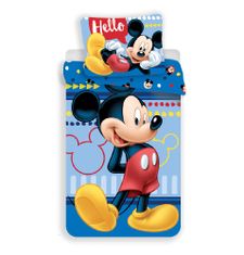 Bavlněné povlečení 140x200+70x90 Mickey Hello