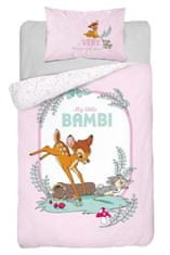 Detexpol Povlečení do postýlky Little Bambi pink Bavlna, 100/135, 40/60 cm