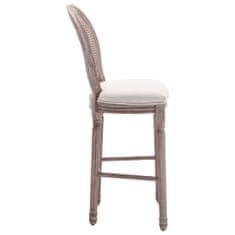 shumee Barové židle 2 ks bílé lněné