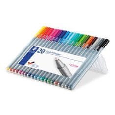 Staedtler Liner "Triplus 334 Box" sada, 20 barev, 0,3mm 334 SB20