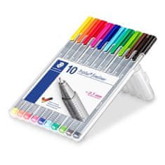 Staedtler Liner "Triplus 334 Box" sada, 10 barev, 0,3mm 334 SB10