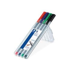 Staedtler Liner "Triplus 334 Box" sada, 4 barvy, 0,3mm 334 SB4