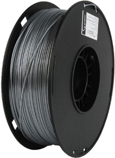 Gembird tisková struna (filament), PLA+, 1,75mm, 1kg, stříbrná (3DP-PLA+1.75-02-S)