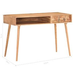 Greatstore 287438 Writing Desk 115x50x76 cm Solid Acacia Wood