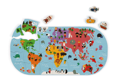 Janod Puzzle do vody Mapa světa