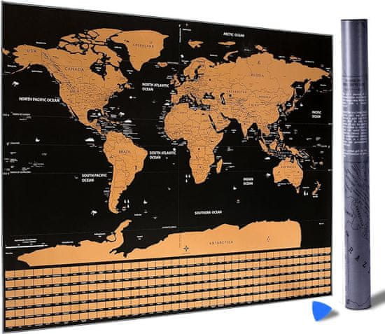 InnoVibe Seškrabávací mapa světa - Mapa