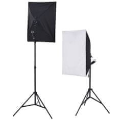 Greatstore Profesionální foto studio set: 5 barevných pozadí a 2 softboxy