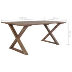 Greatstore Zahradní stůl 180 x 90 x 76 cm masivní recyklovaný teak